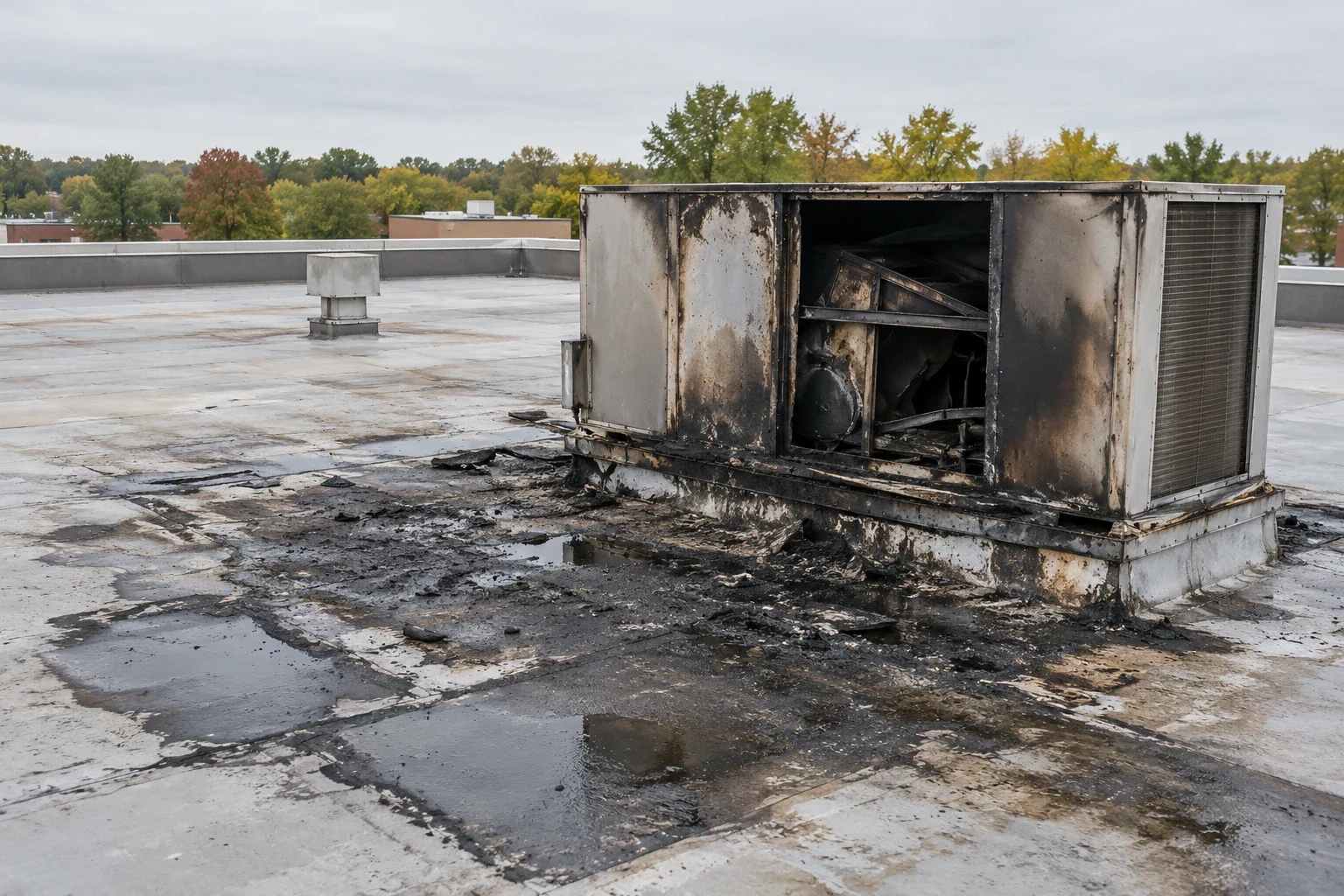Commercial Fire Damage Roof Repair in Pueblo, CO